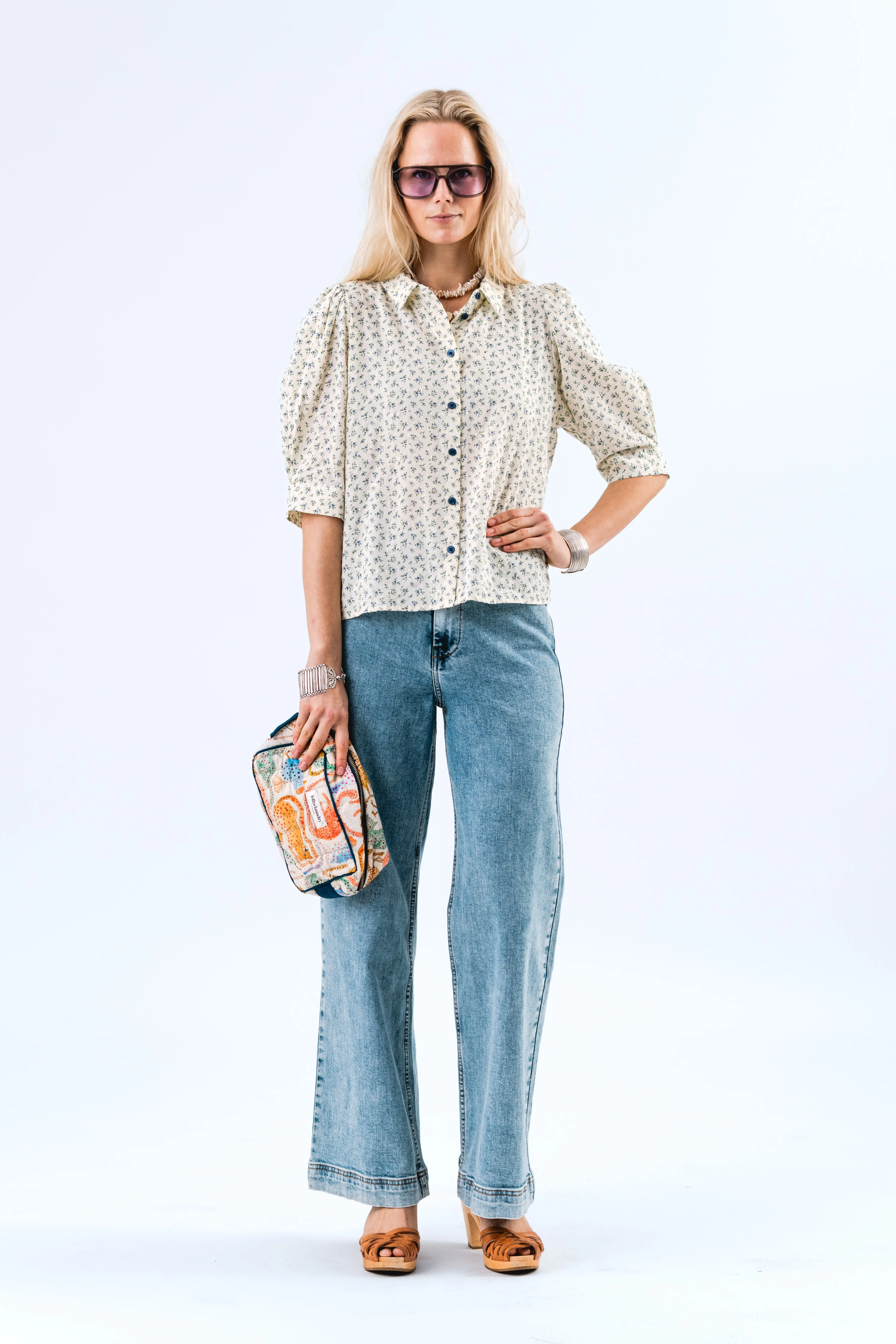 25107-1006 Blou Bonoll Shirt Ss Blue