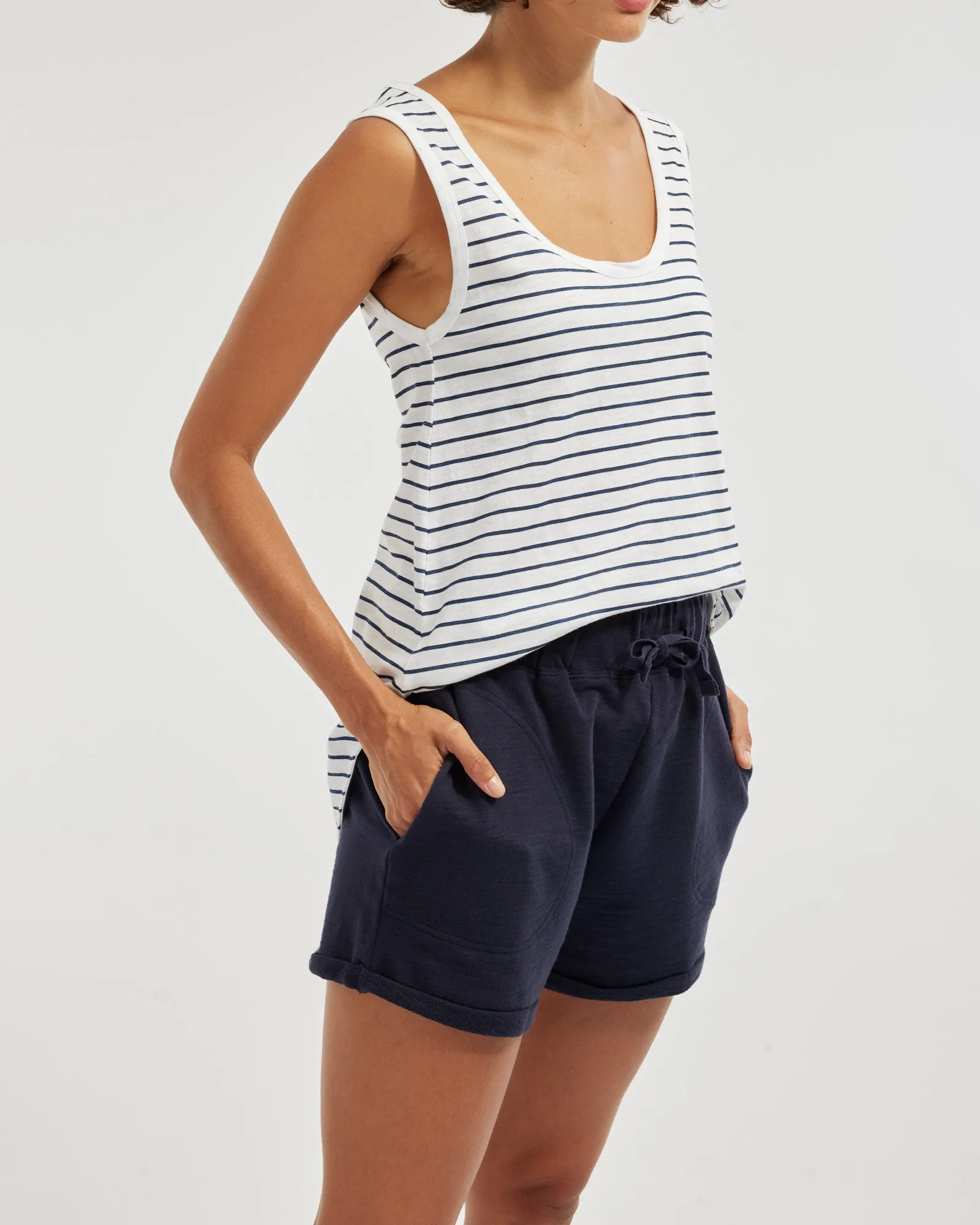 Abigail Rolled Hem Short - Navy