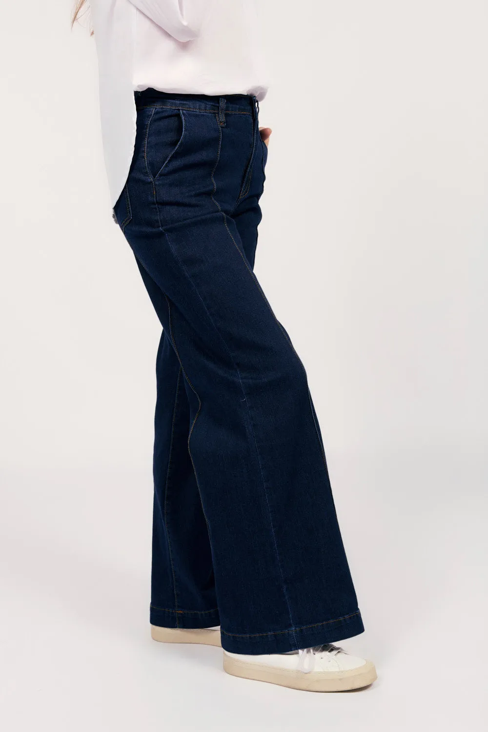 Adrift Denim Wide Leg Jeans in Dark Wash