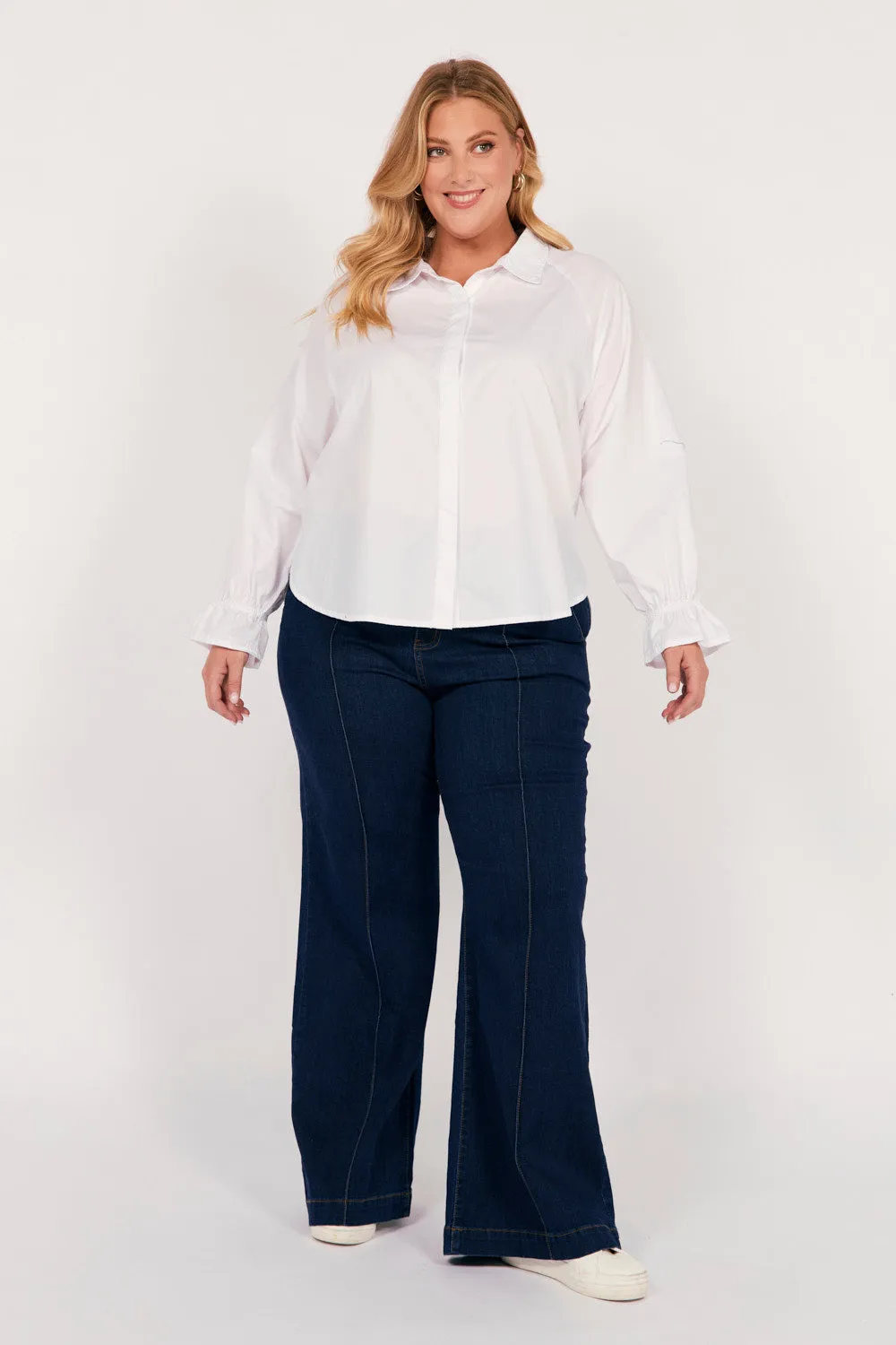 Adrift Denim Wide Leg Jeans in Dark Wash