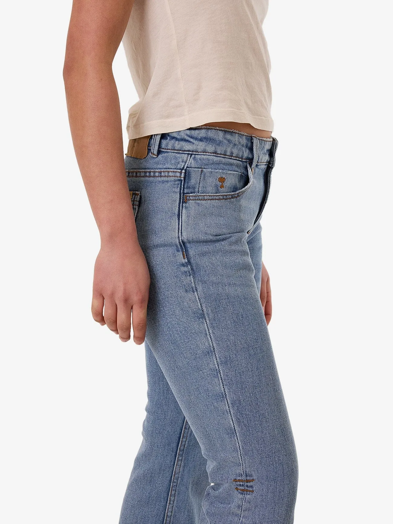 Alicia Low Rise Stretch Bootcut Jean - Vintage Stone Blue