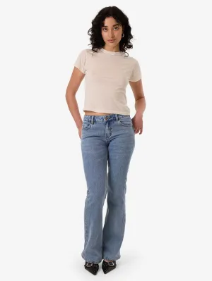 Alicia Low Rise Stretch Bootcut Jean - Vintage Stone Blue