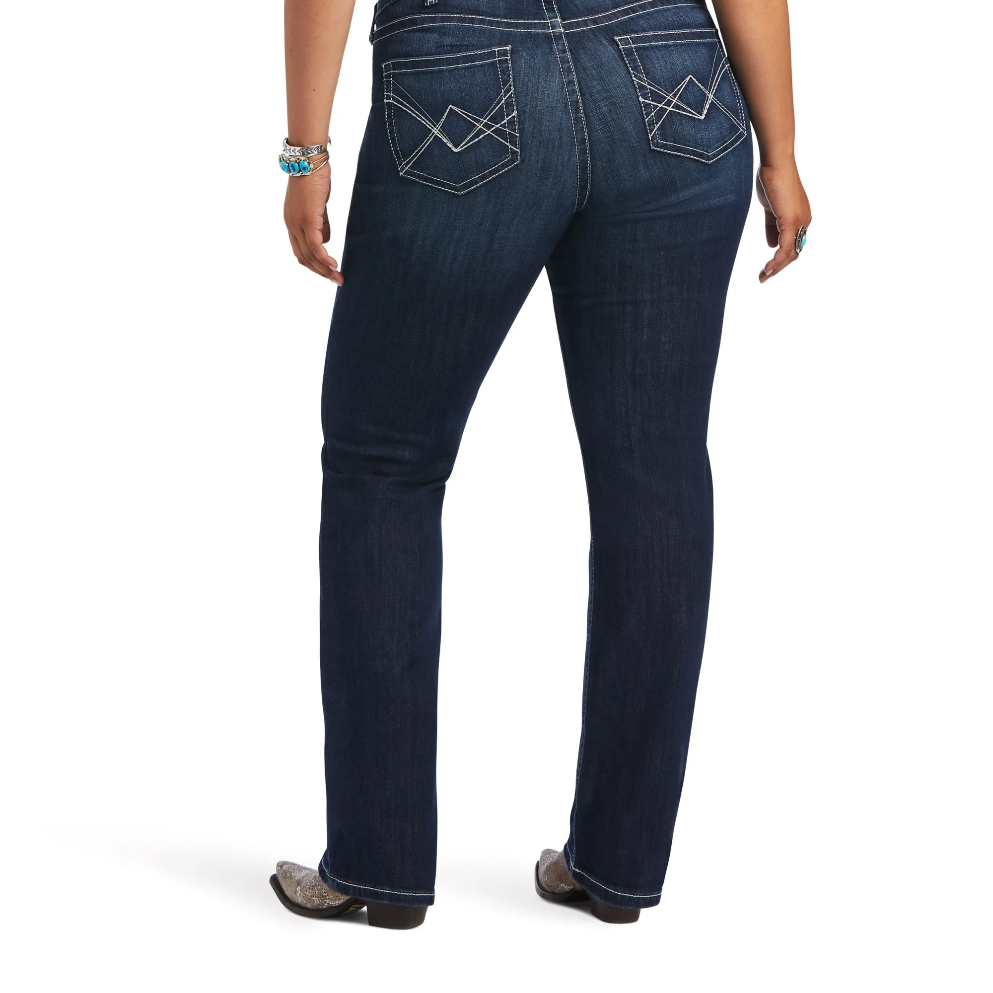 Ariat Ladies 10040797 R.E.A.L. Mid Rise Clarissa Straight Jeans