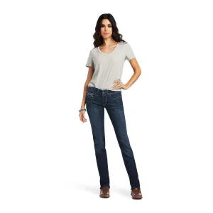 Ariat Ladies 10040797 R.E.A.L. Mid Rise Clarissa Straight Jeans