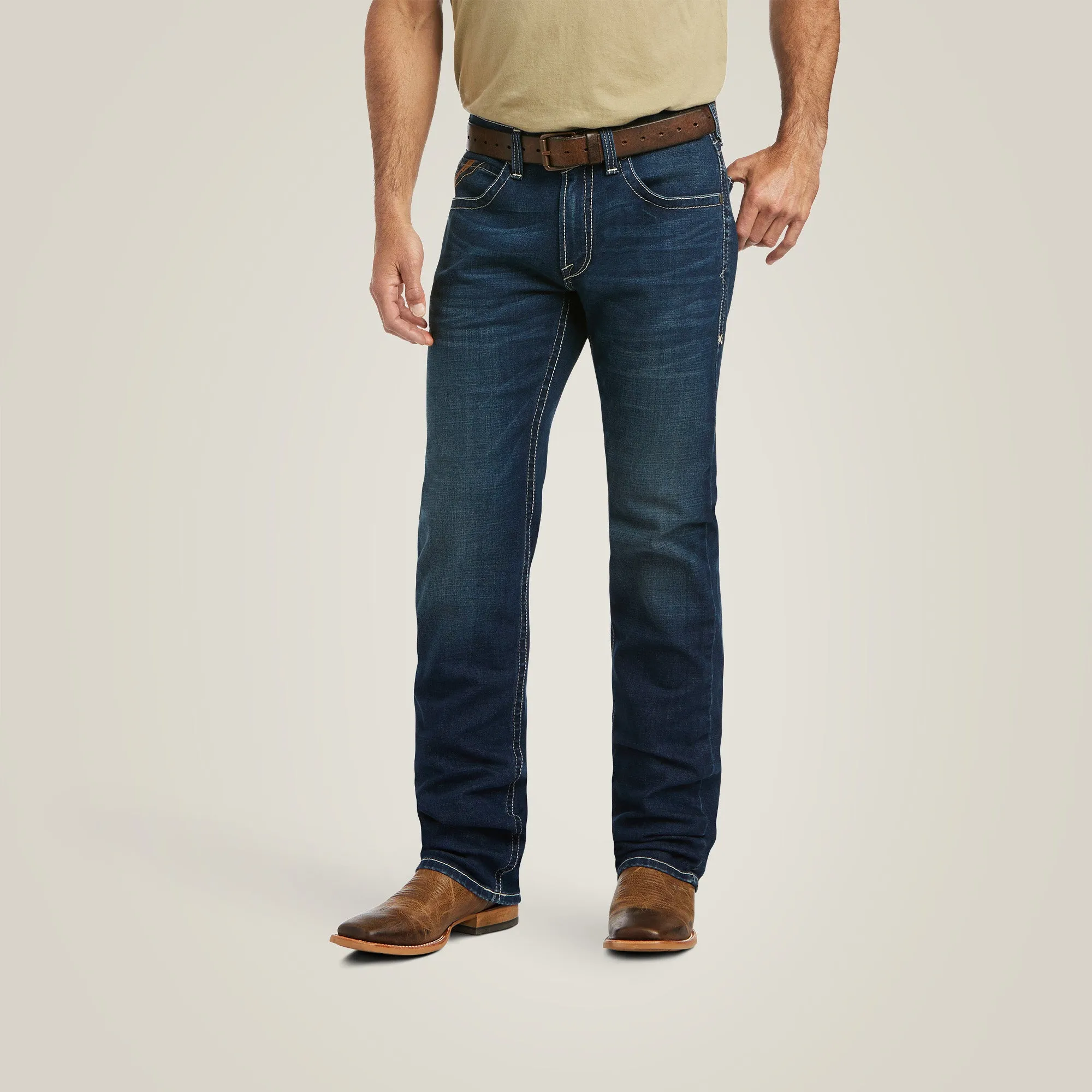 Ariat MEN'S M5 Straight Stretch Remming Stackable Straight Leg Jeans in Ford 10040746