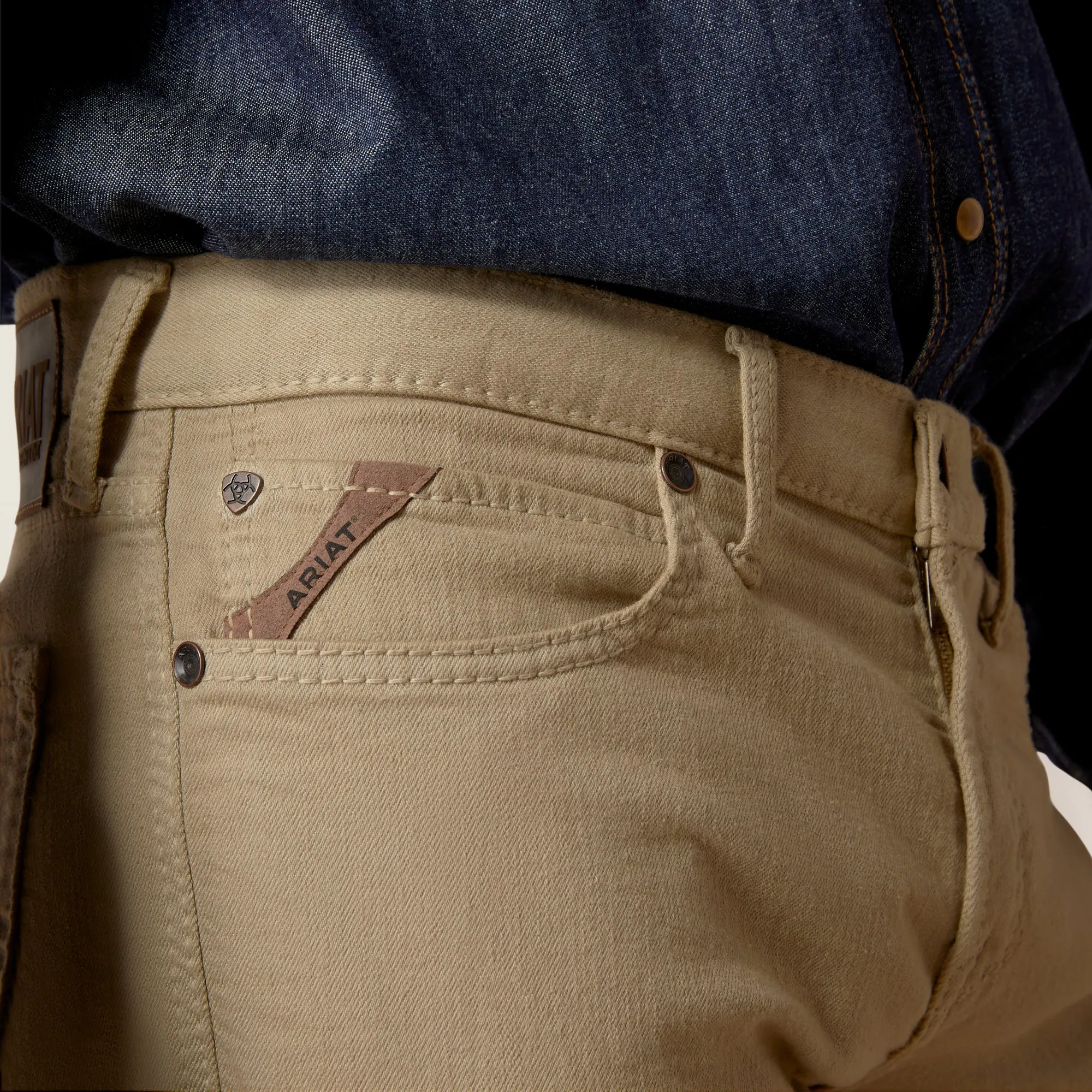 Ariat MEN'S M7 Grizzly Straight Jeans Dark Khaki 10044369