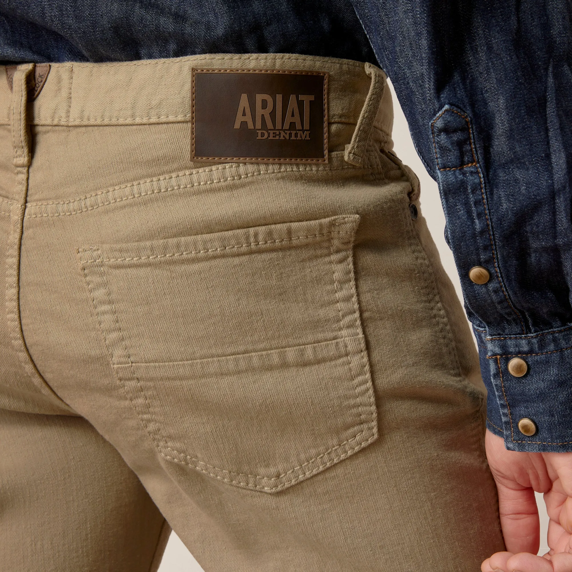 Ariat MEN'S M7 Grizzly Straight Jeans Dark Khaki 10044369