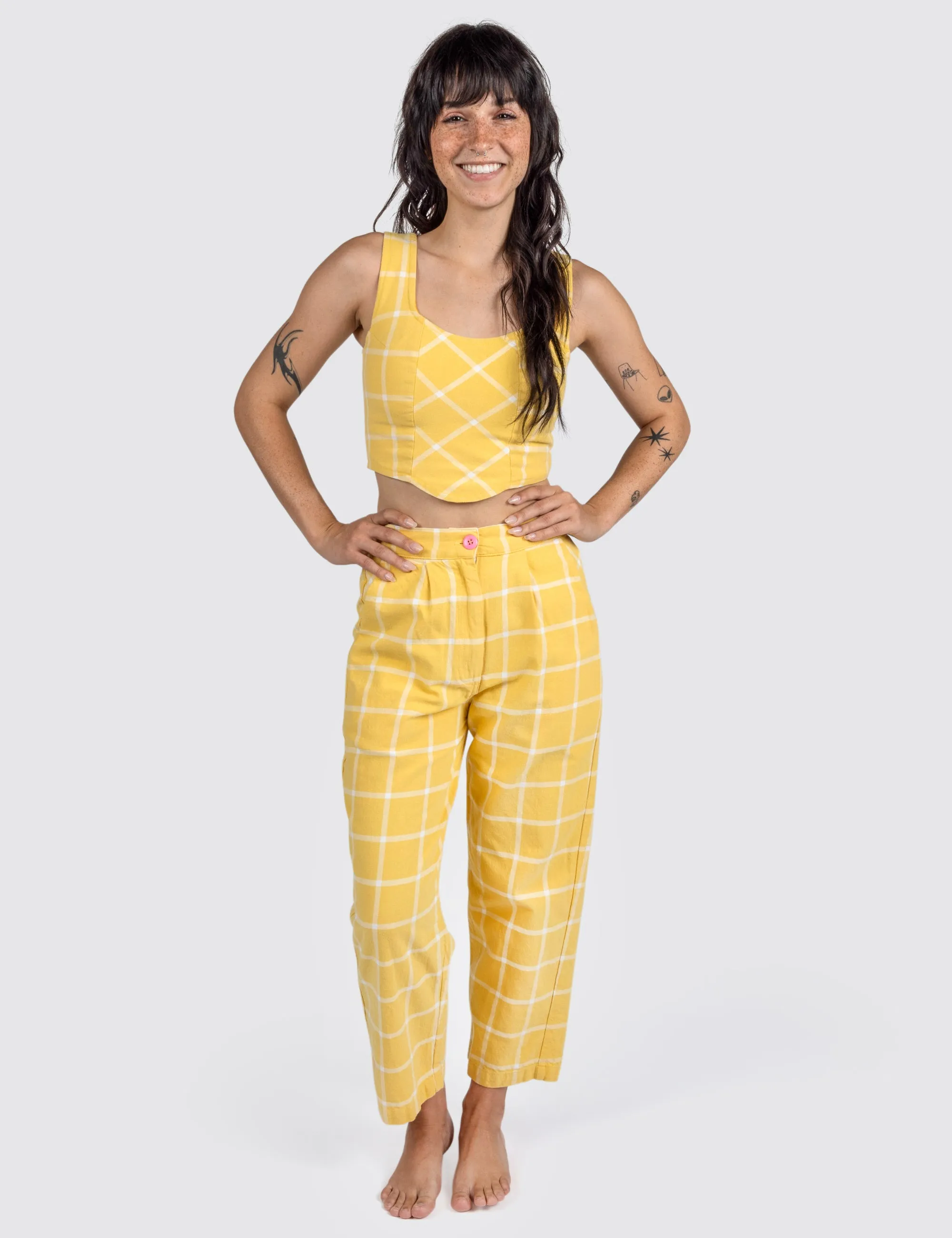 Banana Grid Hillcrest Pants