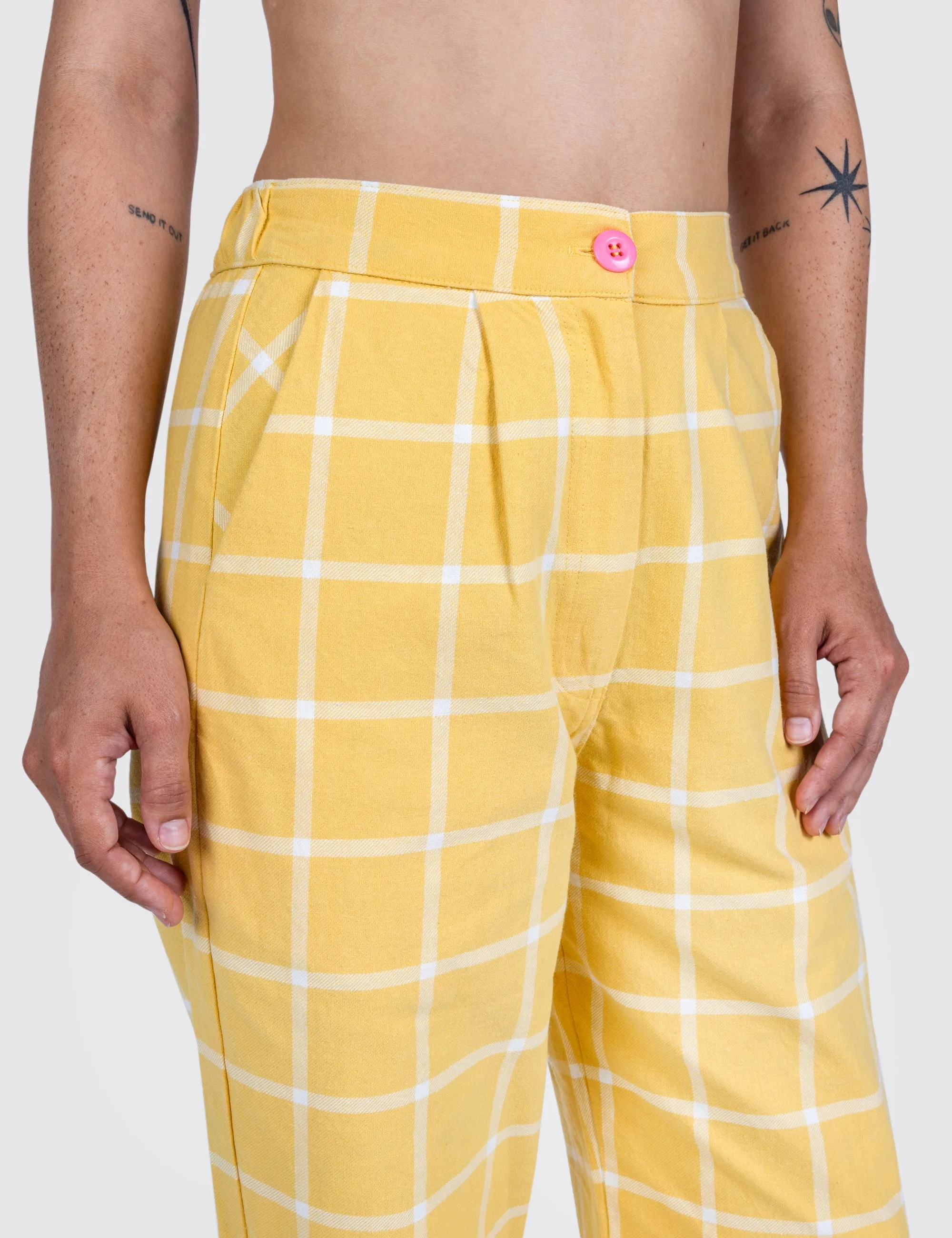 Banana Grid Hillcrest Pants