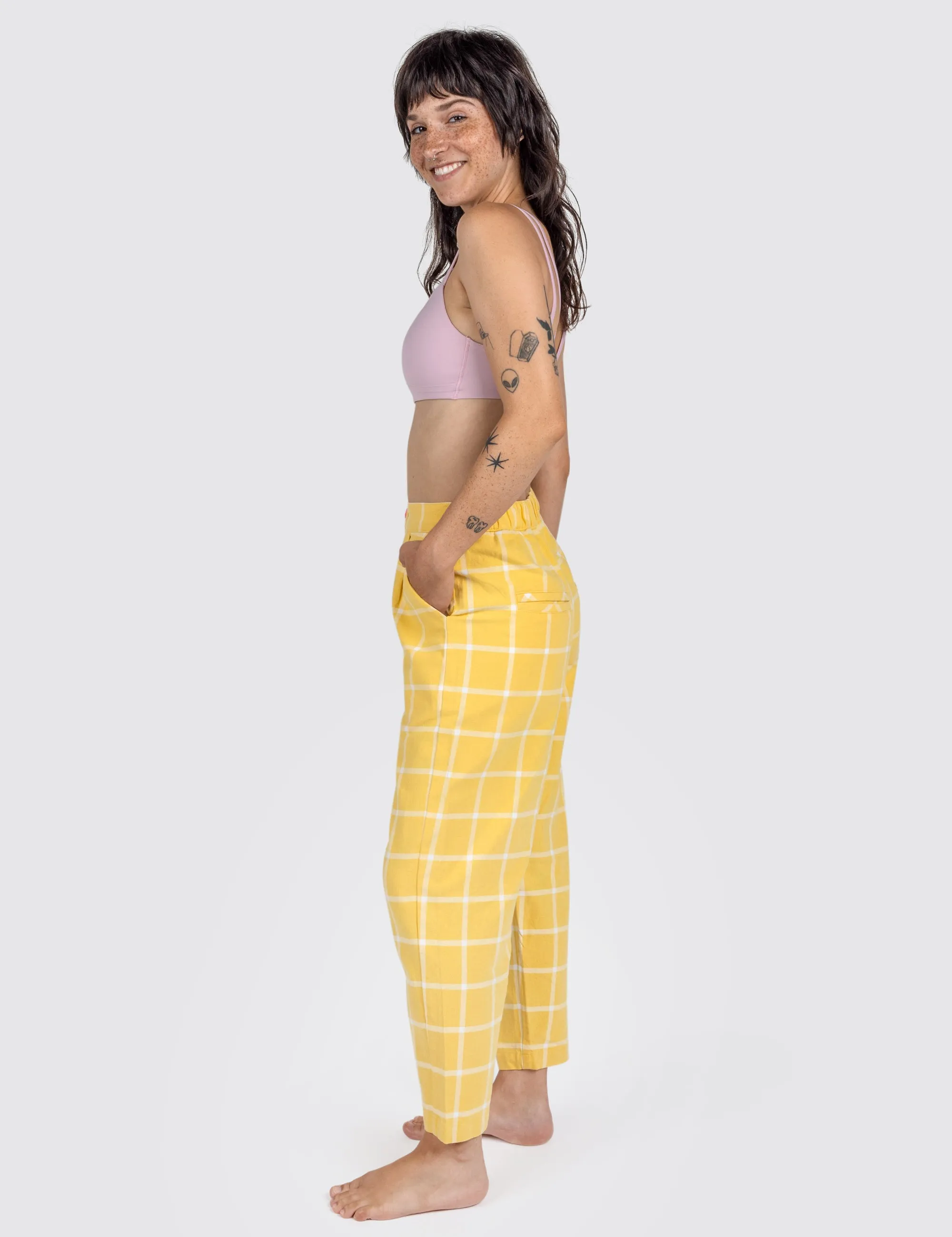 Banana Grid Hillcrest Pants