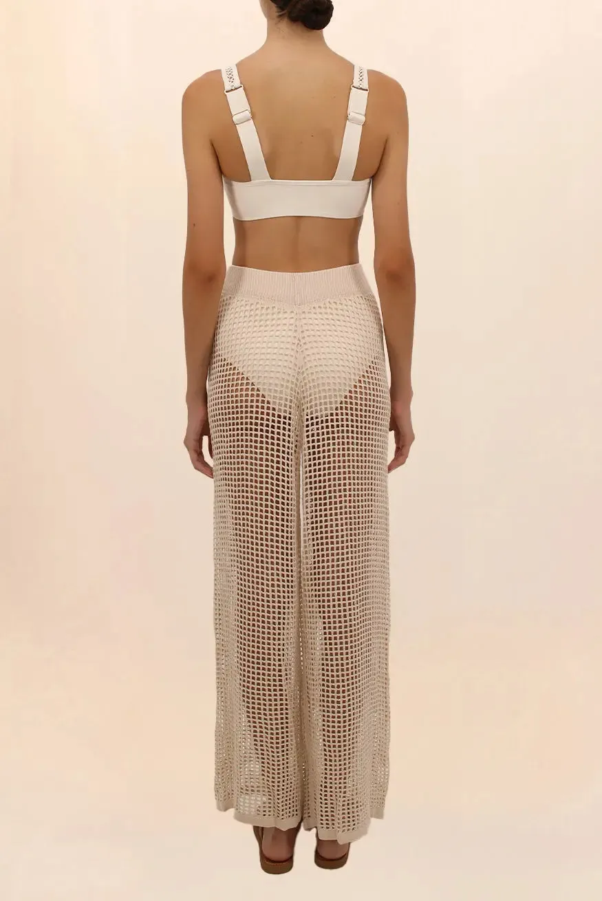BEIGE SUNSET CROCHET PANTS