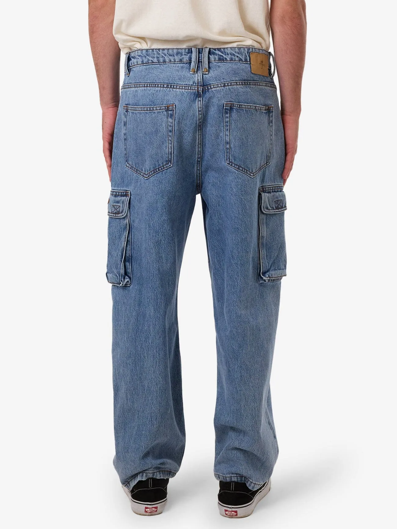 Big Slacker Denim Cargo Jean - Vintage Stone Blue