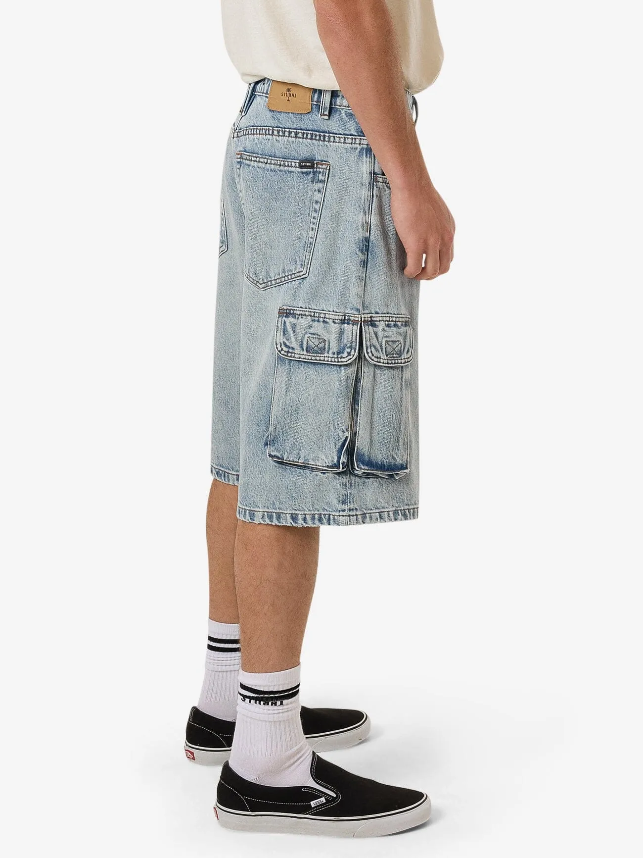 Big Slacker Denim Cargo Short - Tainted Blue