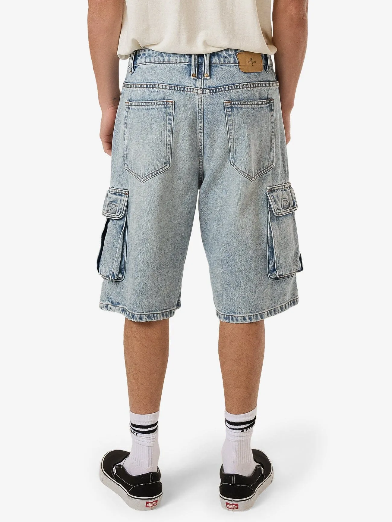 Big Slacker Denim Cargo Short - Tainted Blue