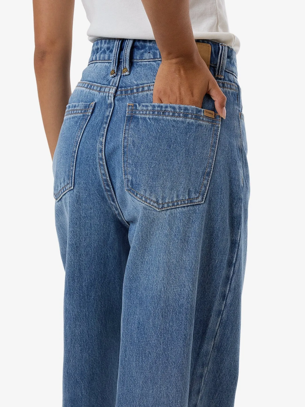 Billie High Rise Baggy Jean - Dark Dust Blue