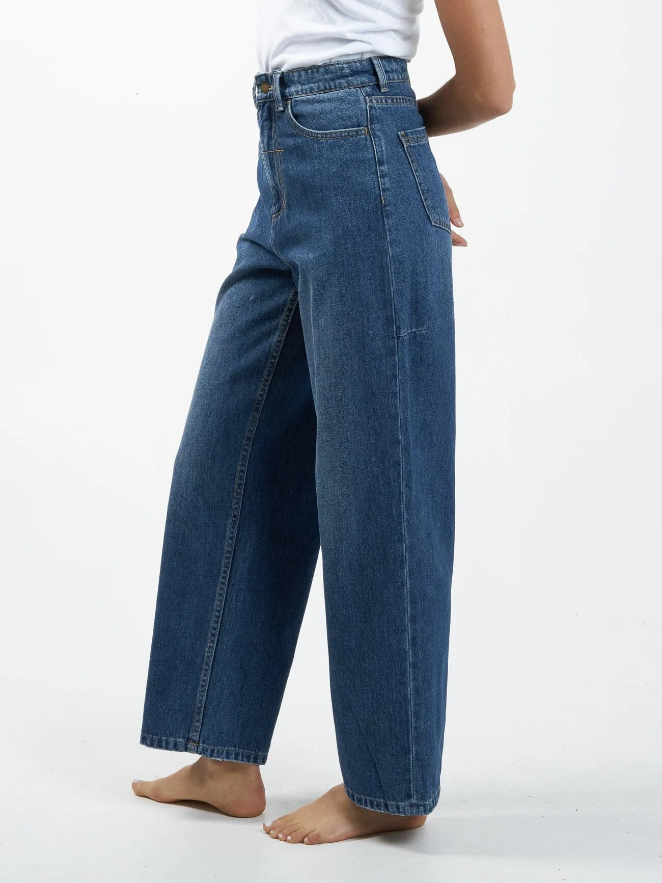 Billie High Rise Baggy Jean - Roadhouse Blue