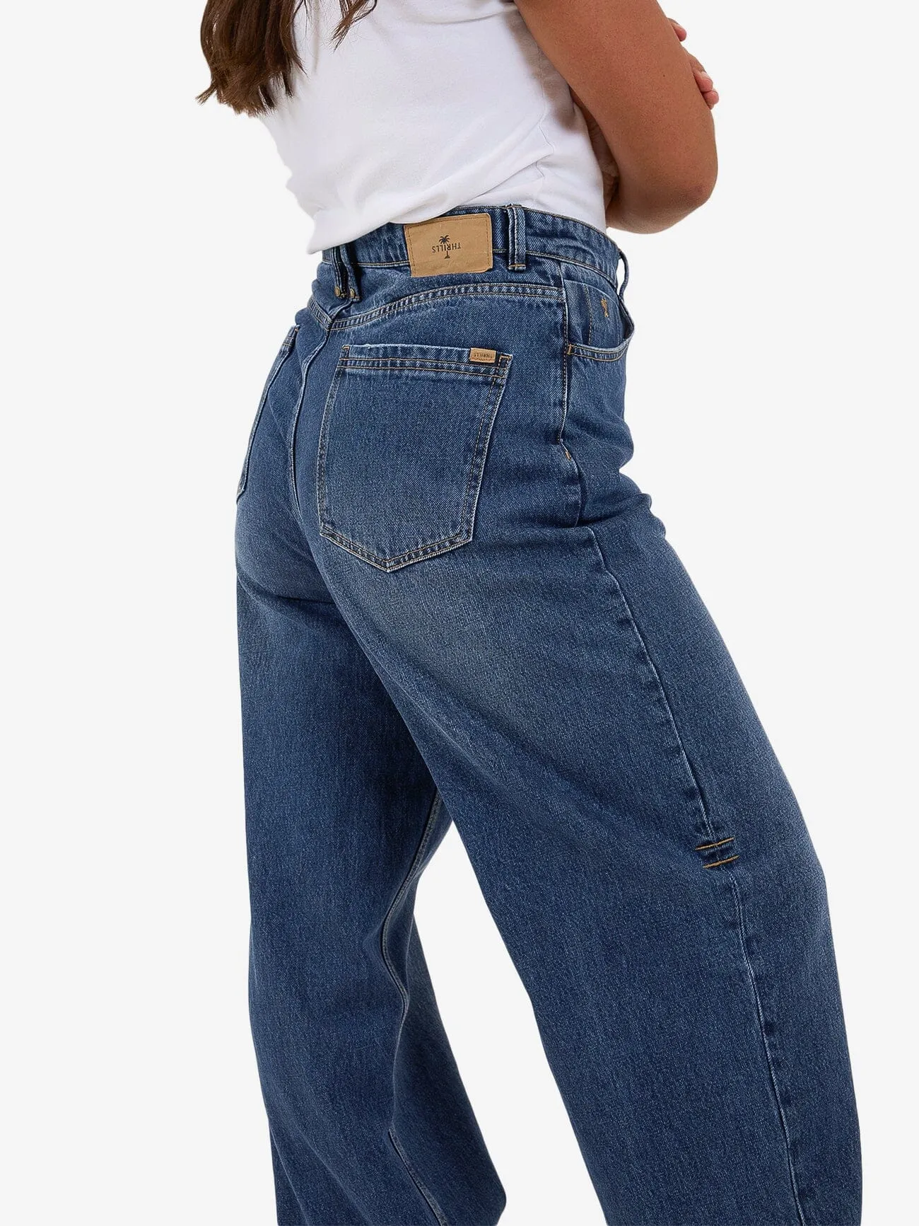 Billie High Rise Baggy Jean - Roadhouse Blue