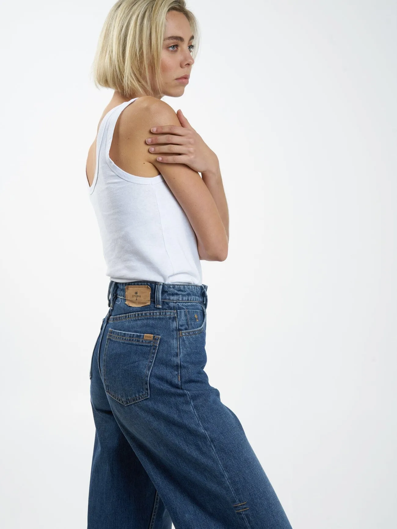 Billie High Rise Baggy Jean - Roadhouse Blue