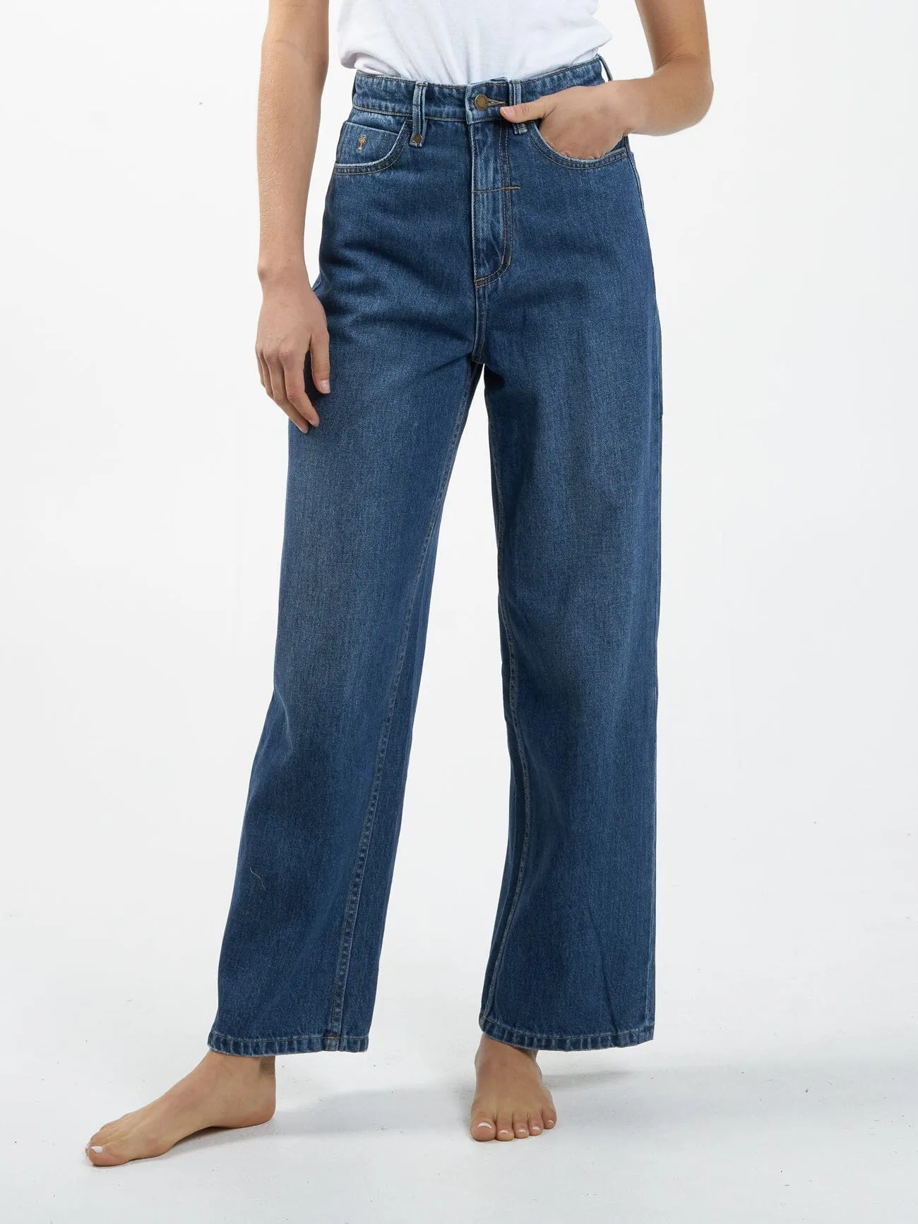 Billie High Rise Baggy Jean - Roadhouse Blue