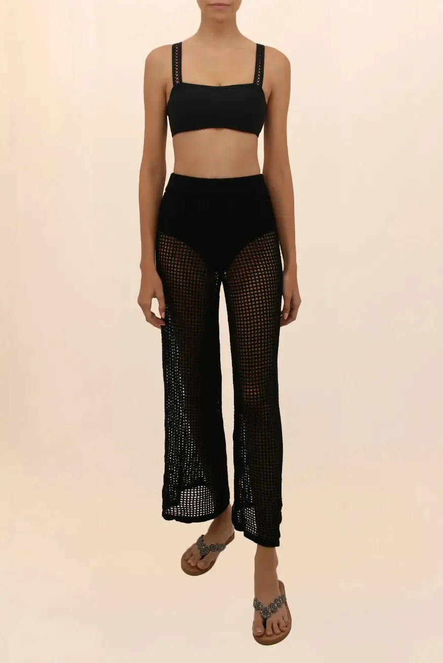 BLACK SUNSET CROCHET PANTS
