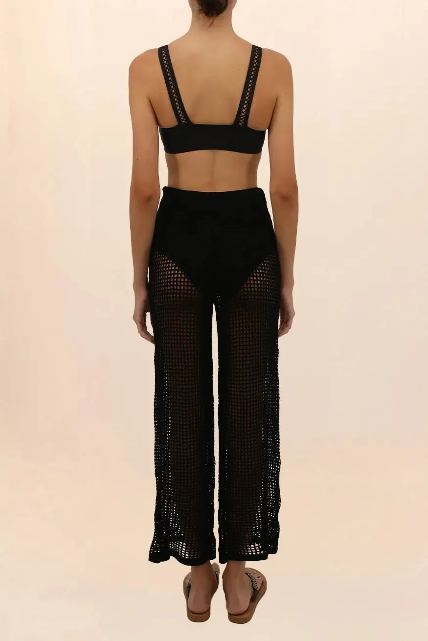 BLACK SUNSET CROCHET PANTS