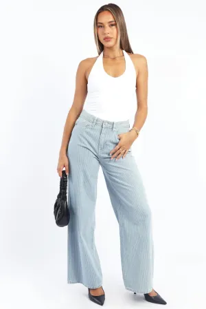 Blue Stripe Baggy Pinstripe Jeans