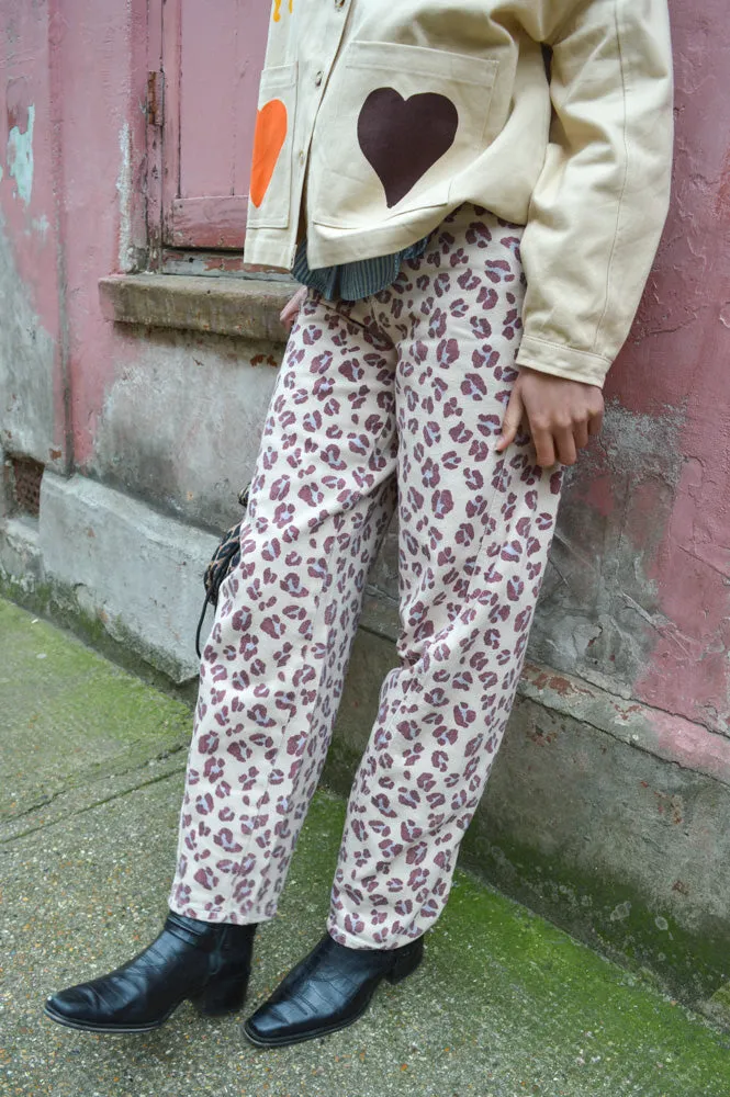 By-Bar Begum Pink Cheetah Pants