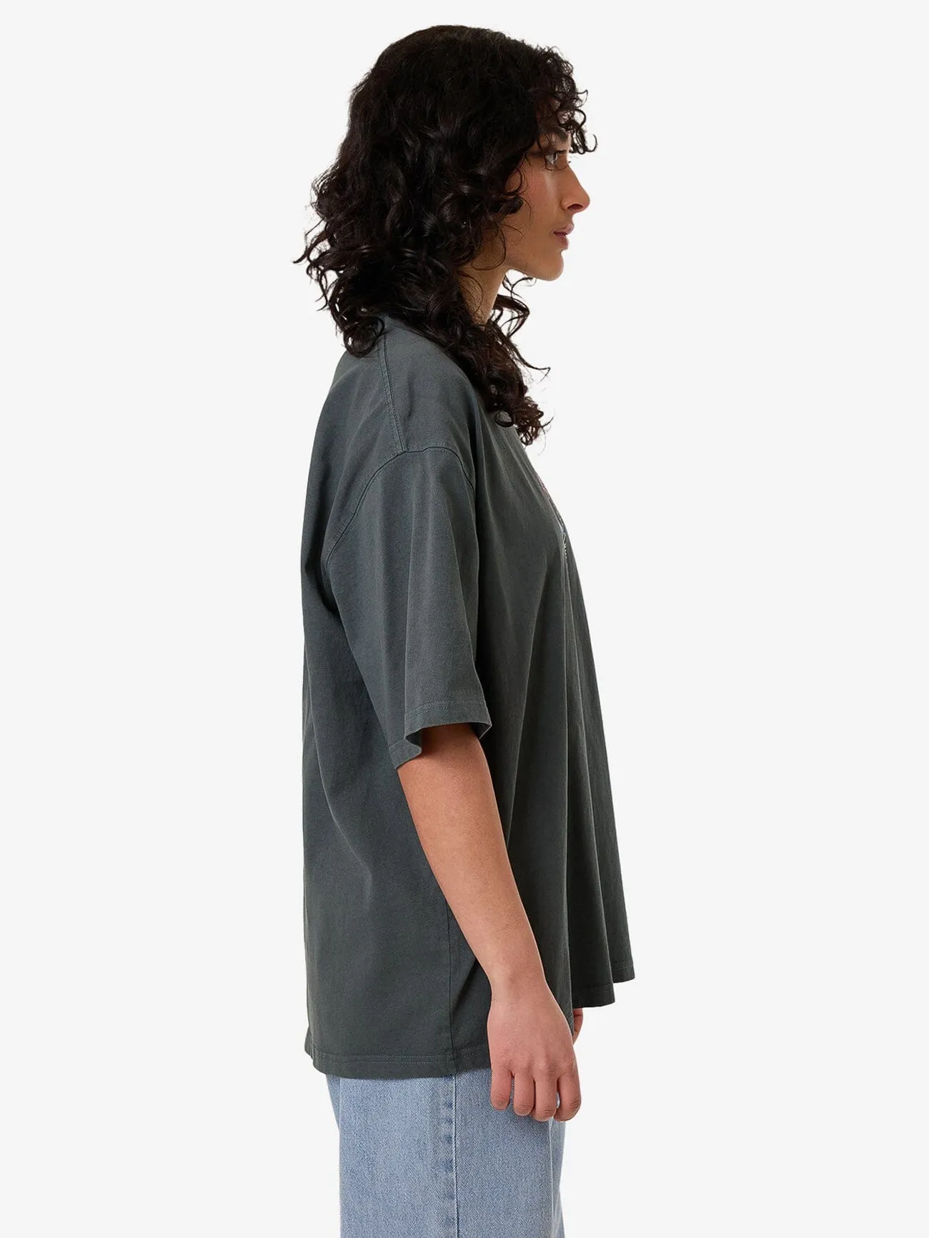 Chain of Formation Oversized Tee - Charcoal Blue