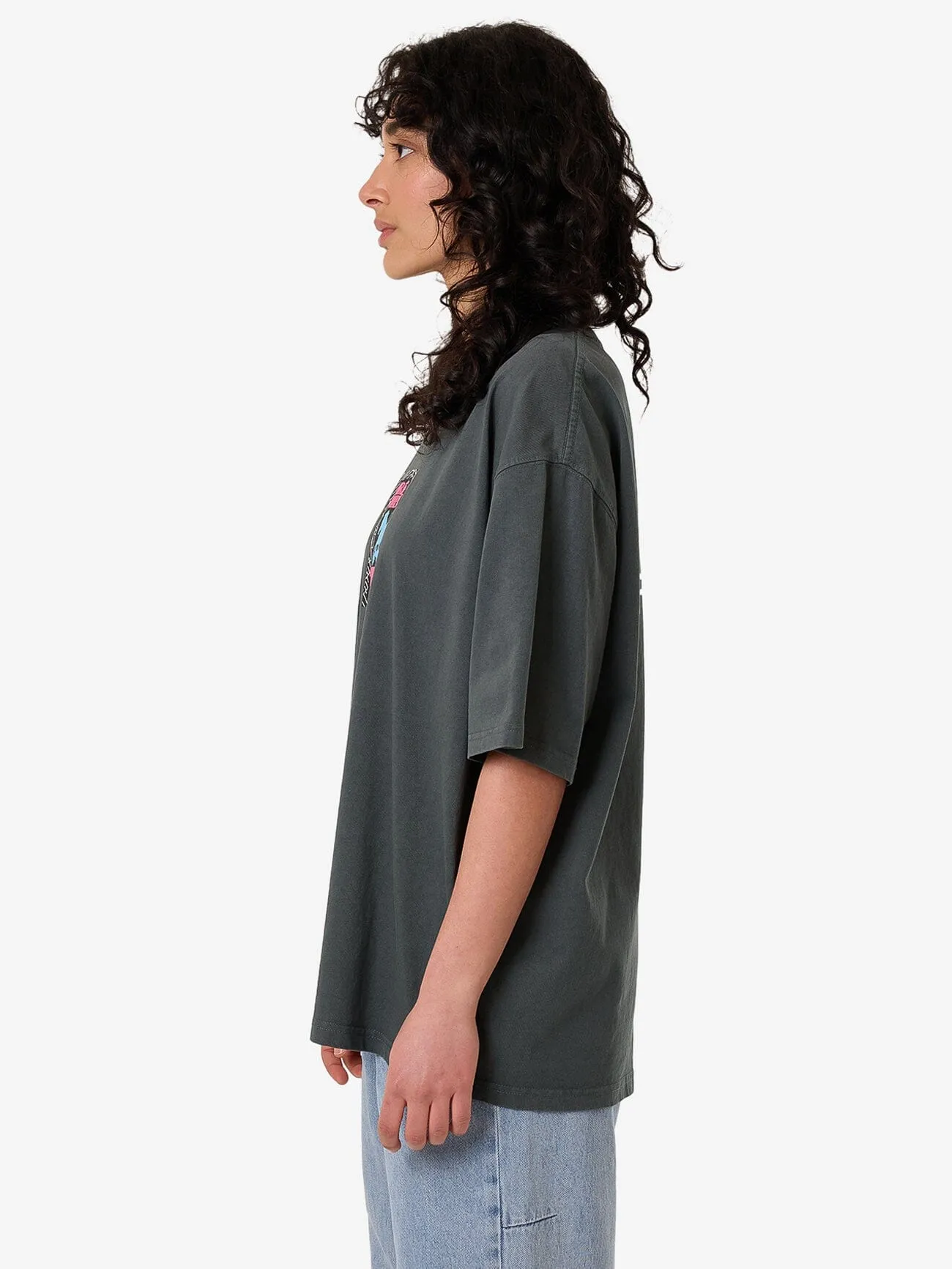 Chain of Formation Oversized Tee - Charcoal Blue