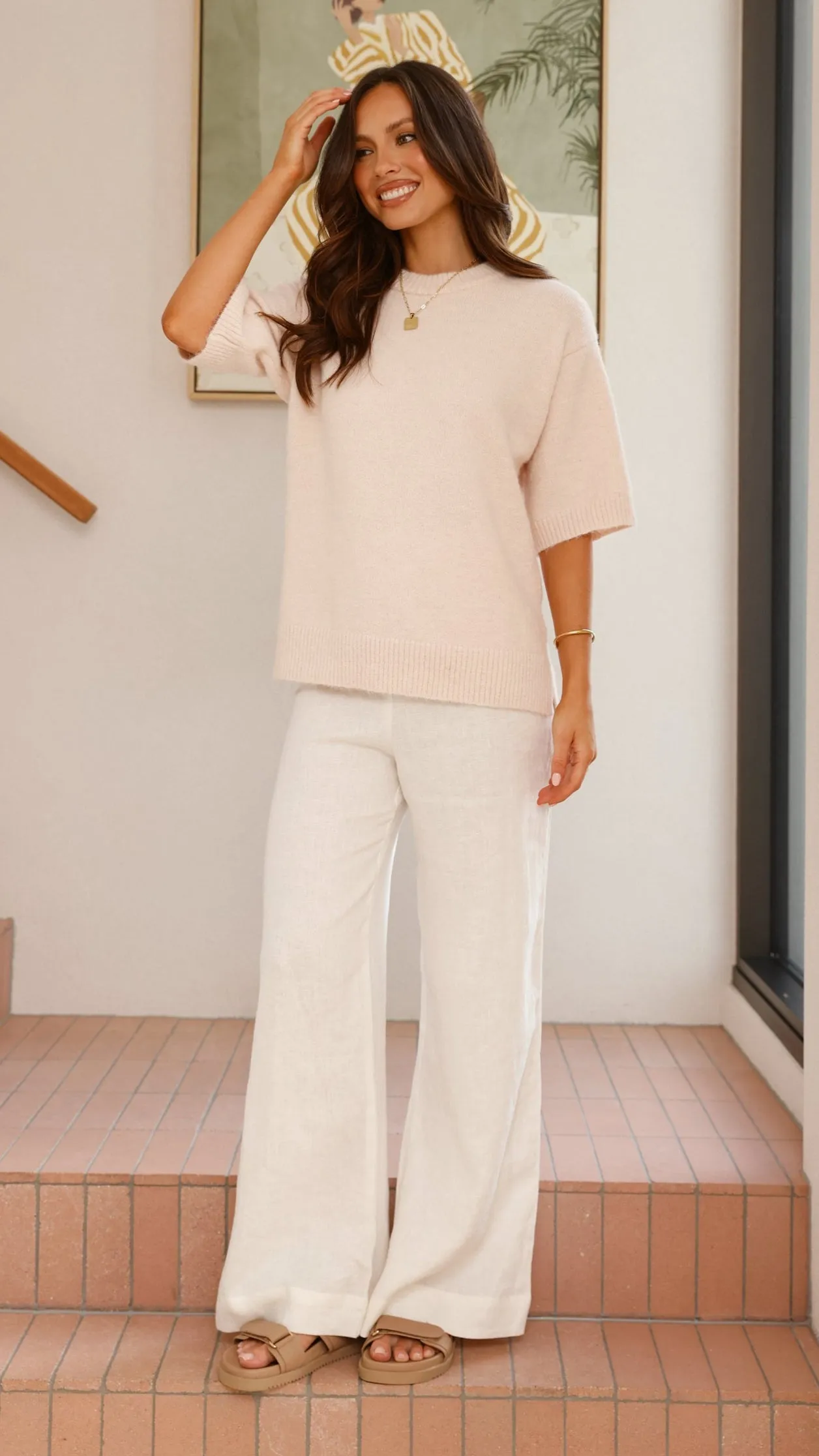 Chelsea Knit Tee - Cream