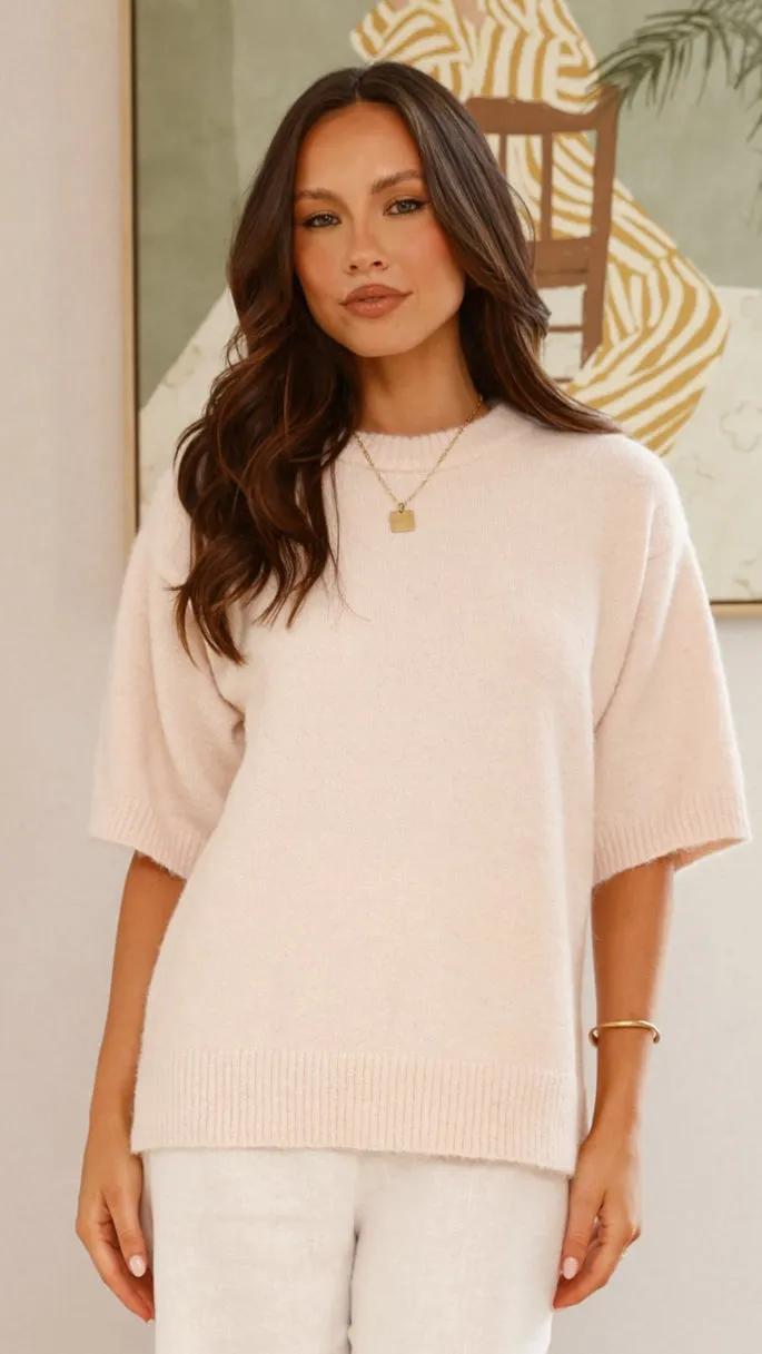 Chelsea Knit Tee - Cream