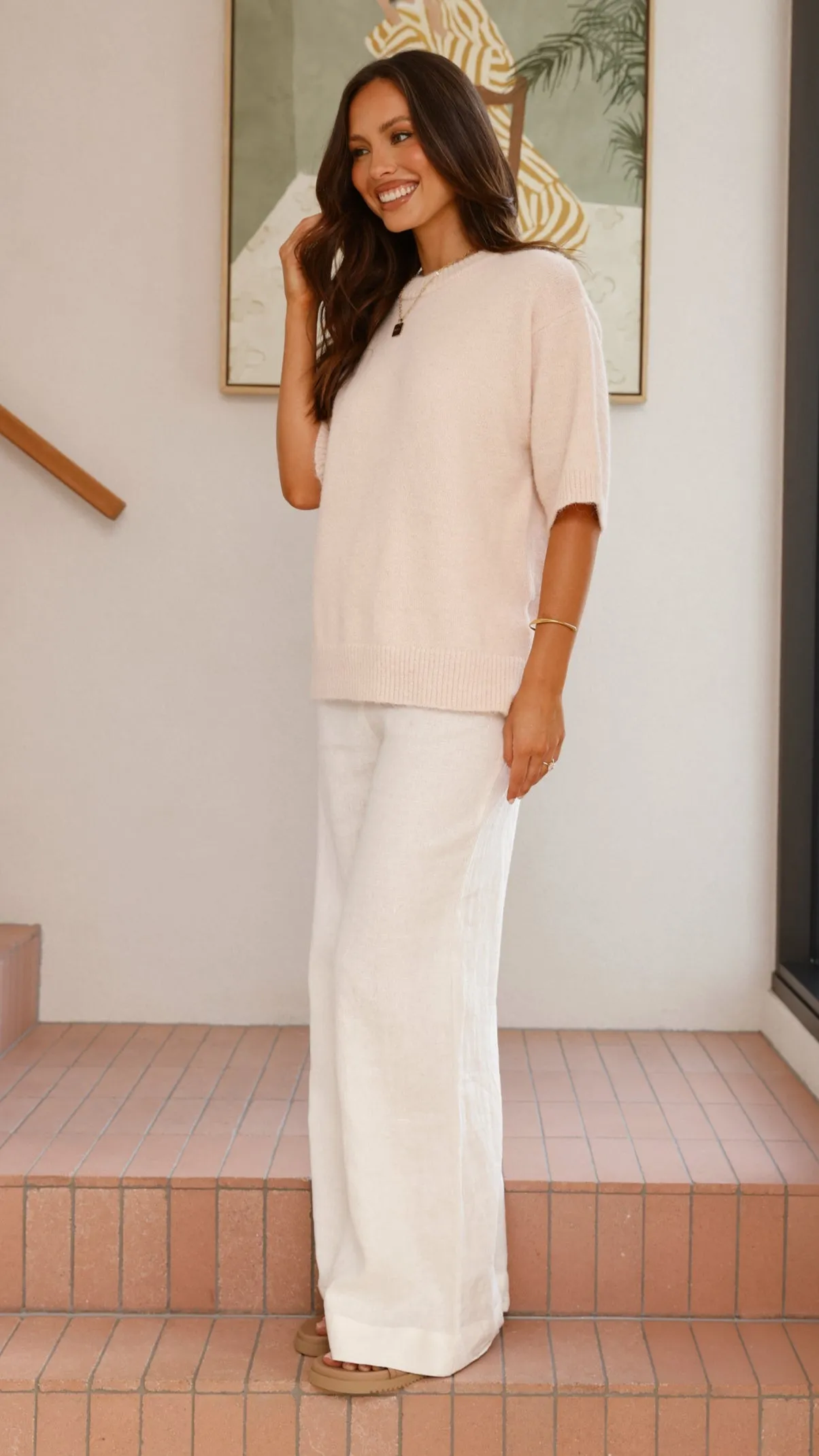 Chelsea Knit Tee - Cream