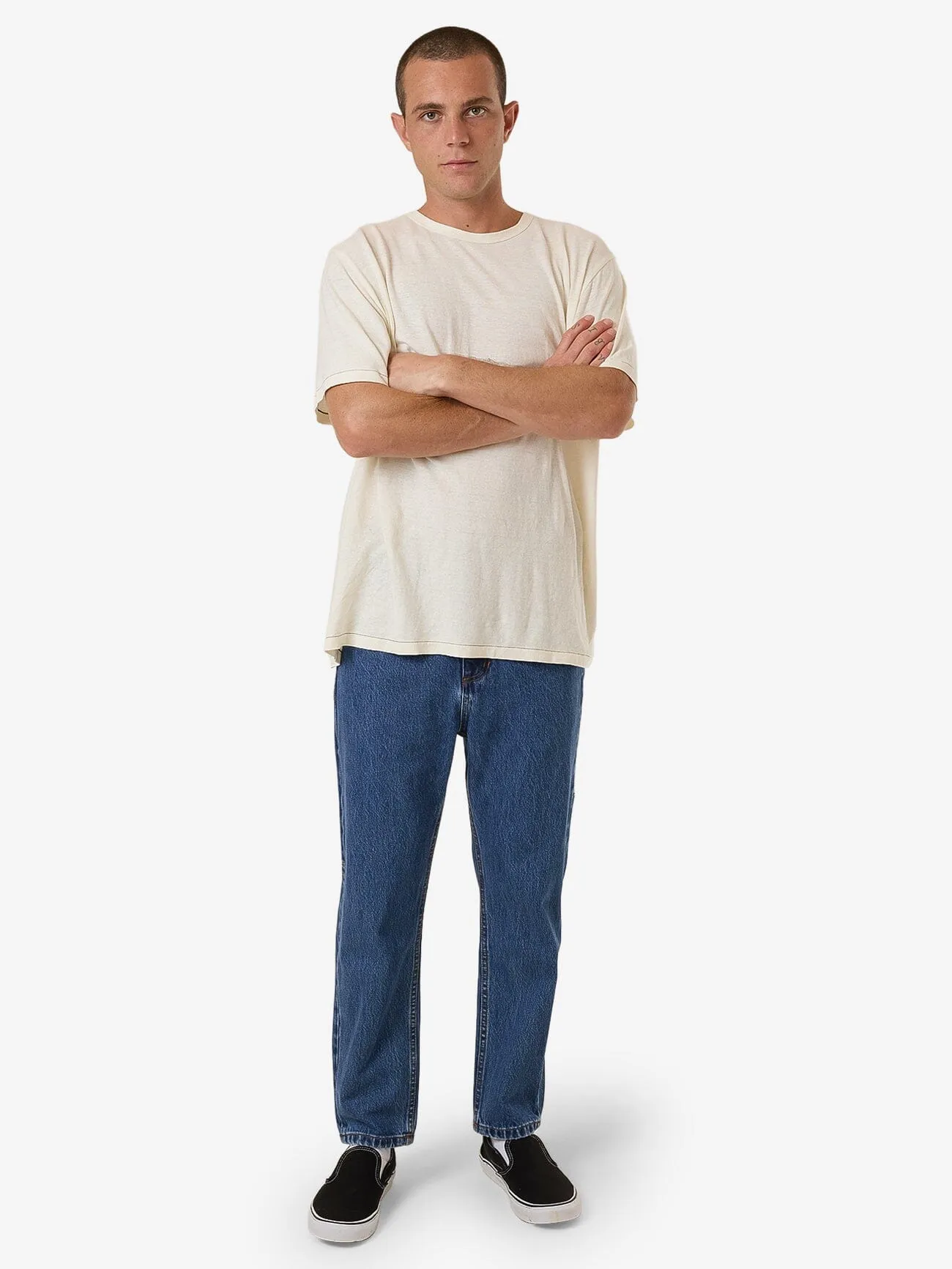 Chopped Denim Jean - Double Rinsed Blues