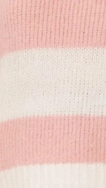Dante Knitted Sweater - White / Pink Stripe