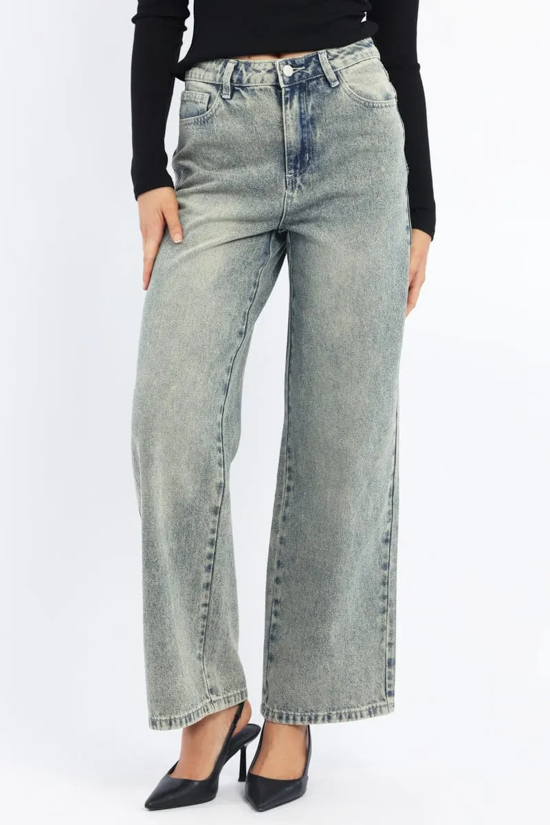 Denim Baggy Jeans Low Rise