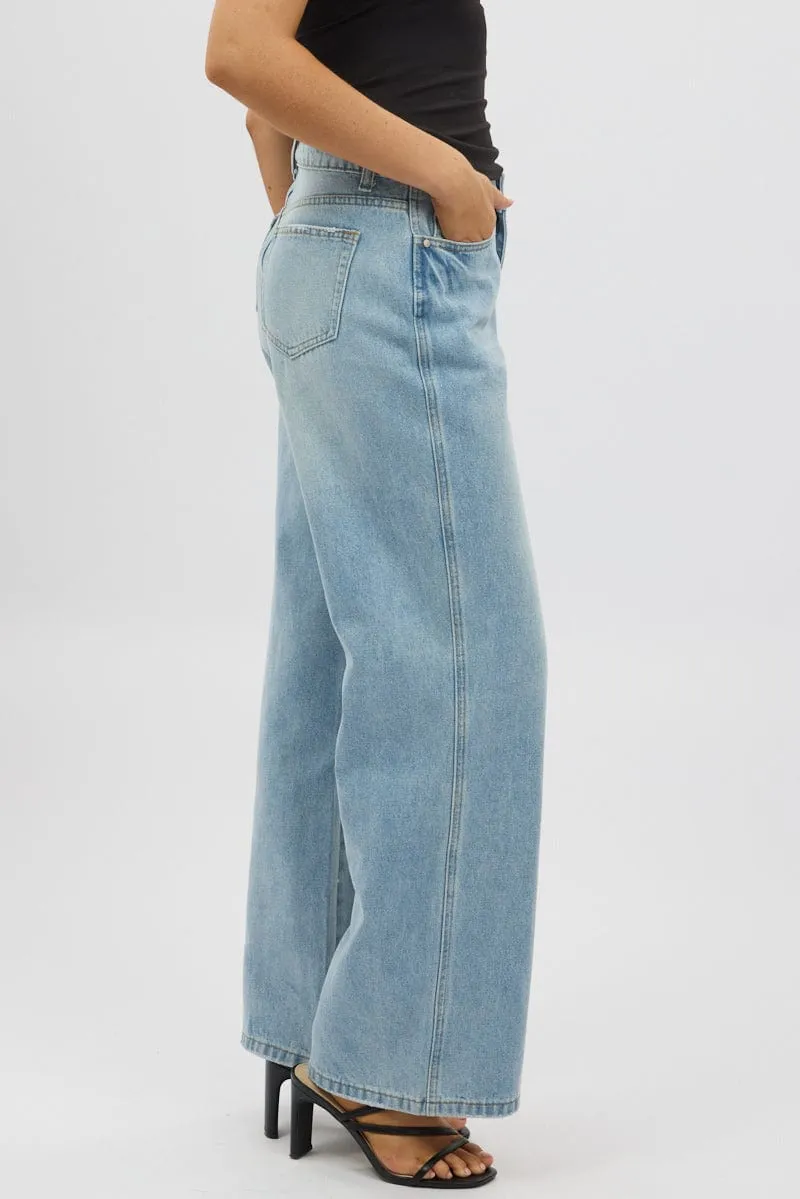 Denim Baggy Jeans Low Rise