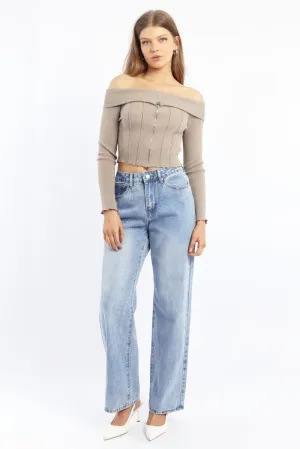 Denim Baggy Jeans Low Rise