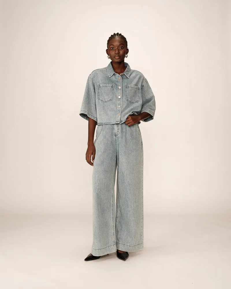 Denim Jacket Pomo Pomona Sky-Blue