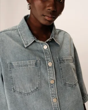 Denim Jacket Pomo Pomona Sky-Blue