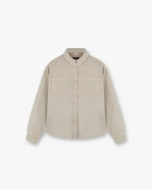 Denim Overshirt - Iced Latte