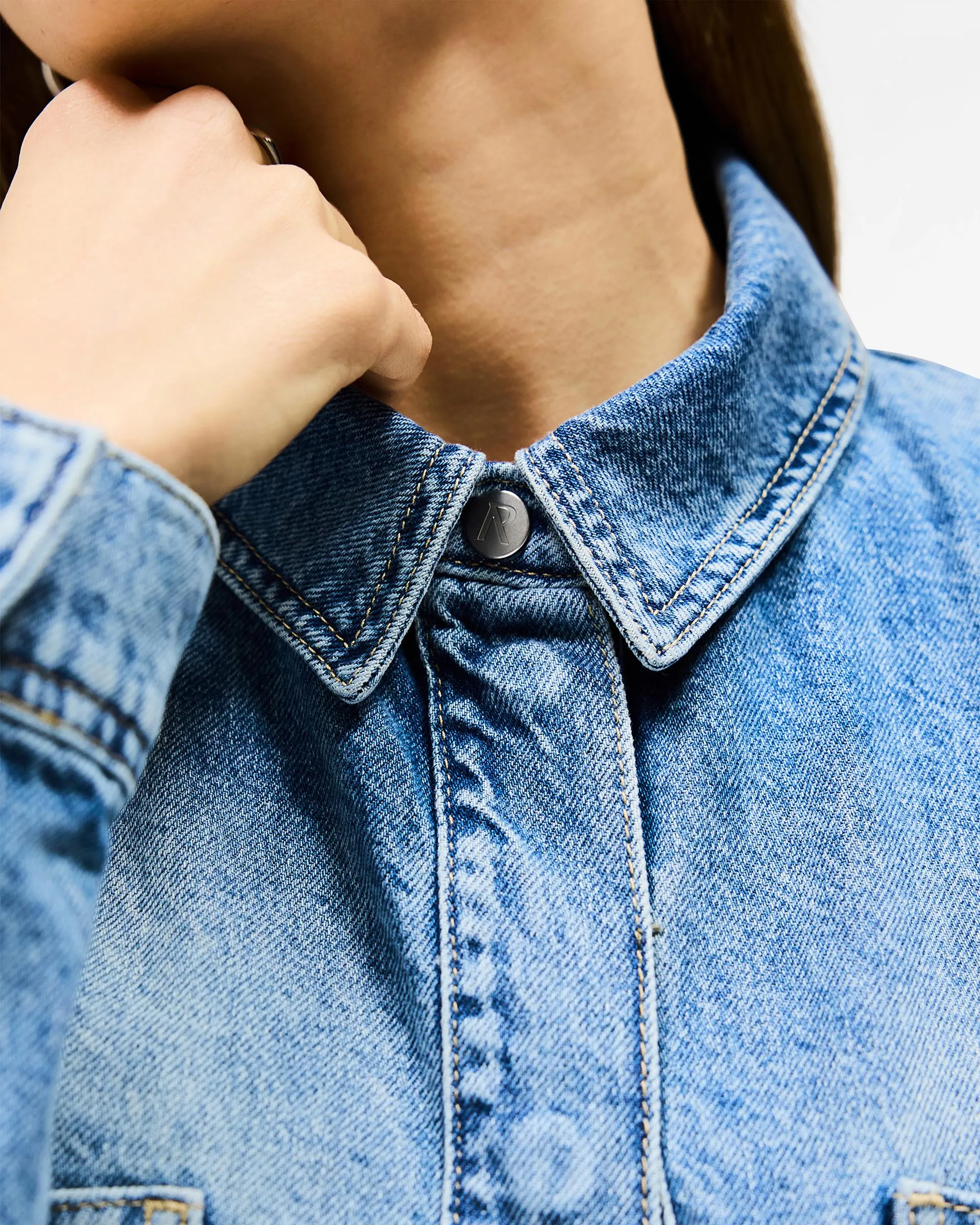 Denim Overshirt - Washed Blue
