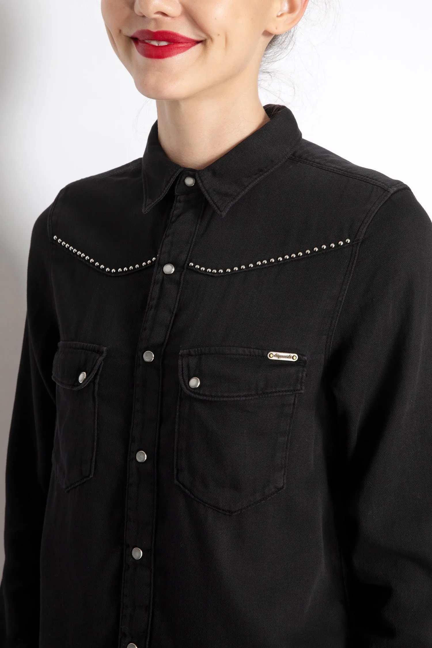 Denim Shirt With Studs
