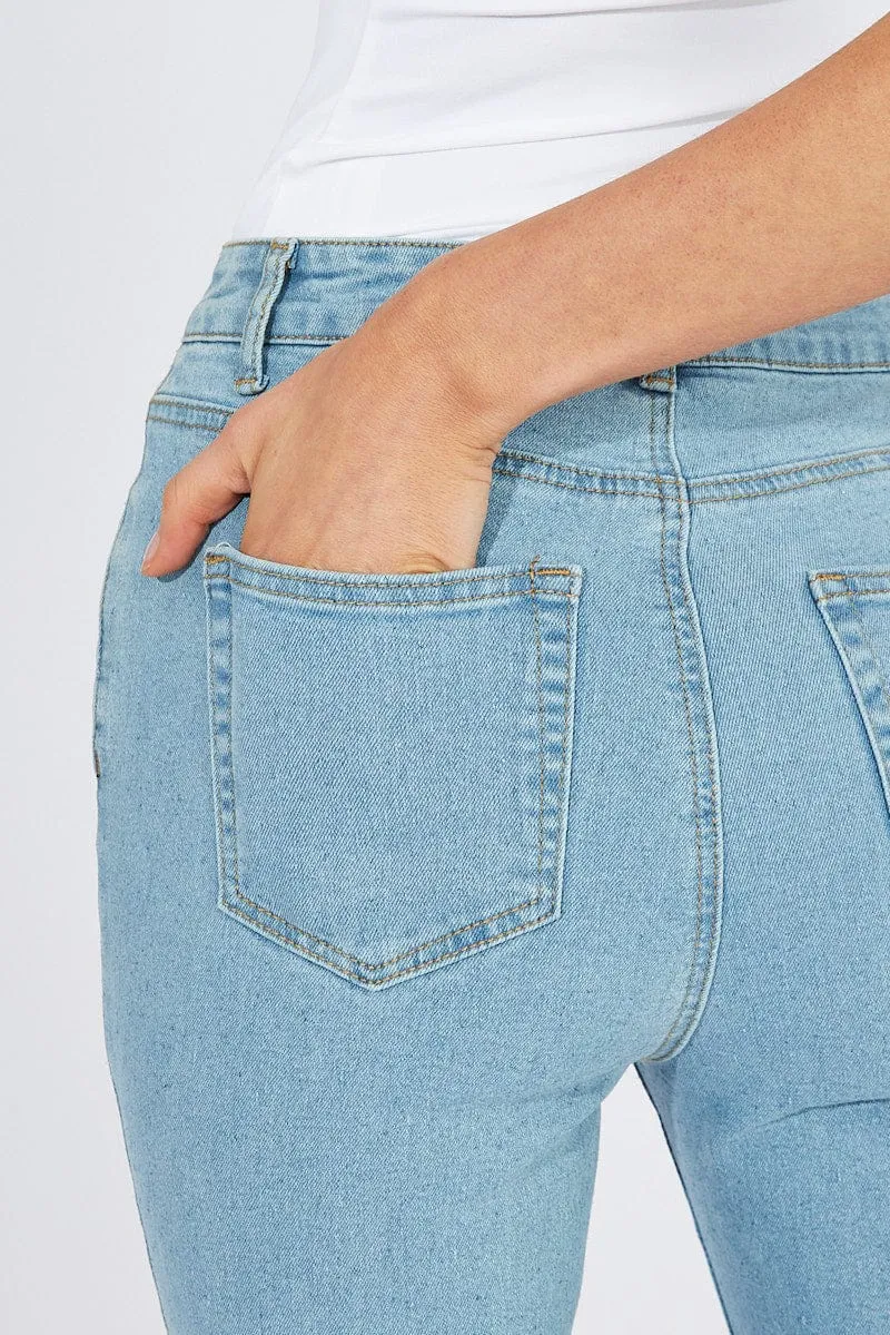 Denim Skinny Jeans Ripped
