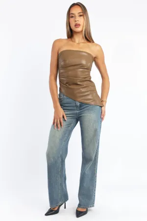 Denim Straight Jeans High Rise