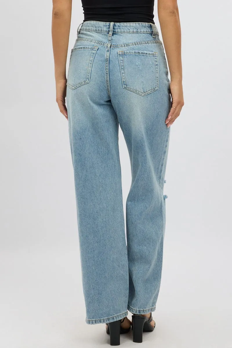 Denim Wide Leg Jeans