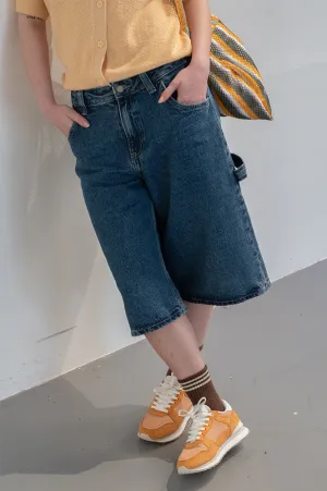 Dr Denim Bree Stream Mid Retro Worker Shorts