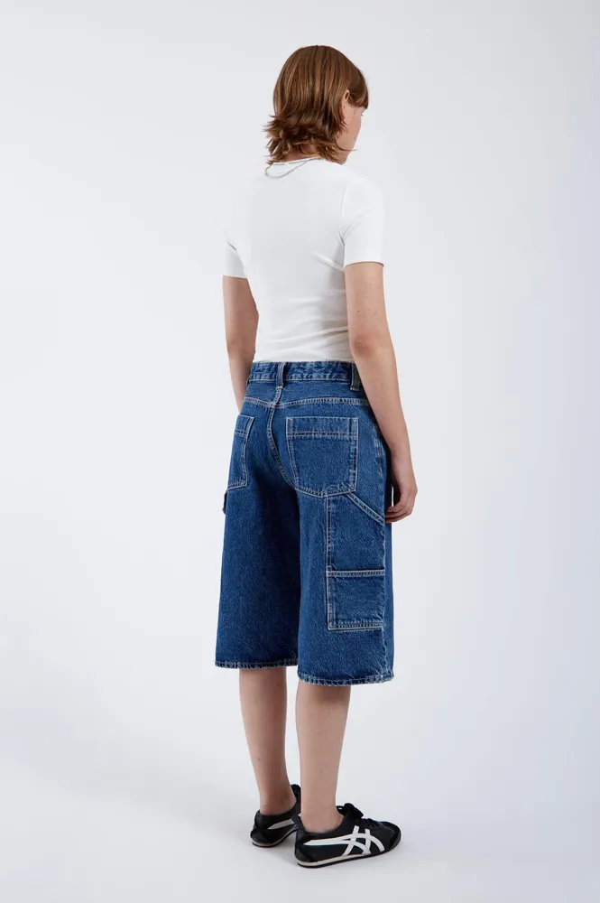 Dr Denim Bree Stream Mid Retro Worker Shorts