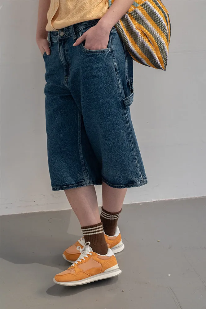 Dr Denim Bree Stream Mid Retro Worker Shorts