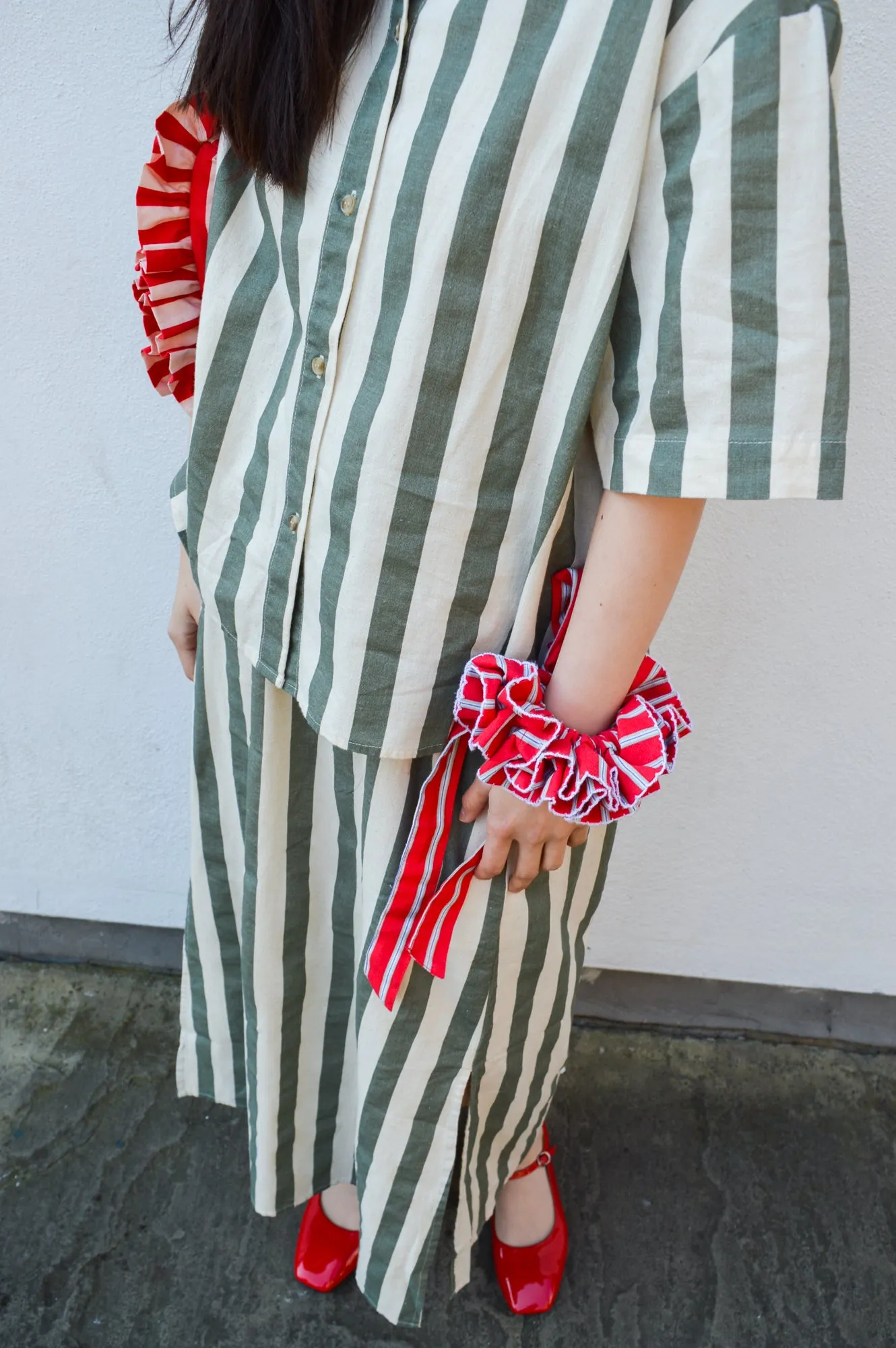 Fransa Maddie Agave Stripe Shirt