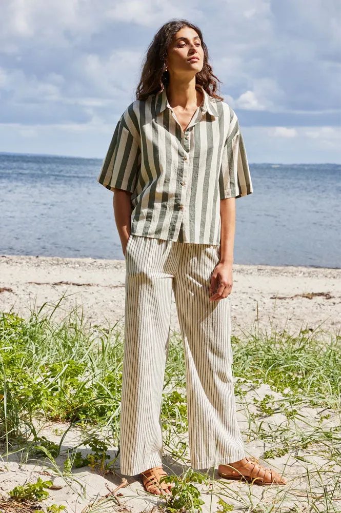 Fransa Maddie Agave Stripe Shirt